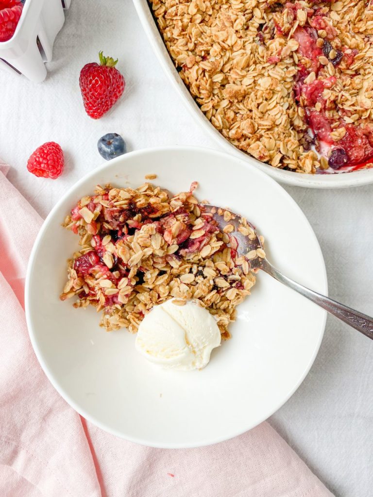 Triple berry summer crisp Zest Nutrition