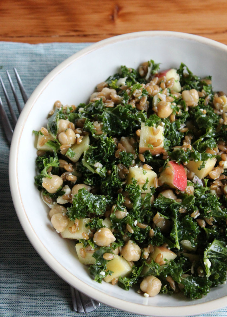 Kale, Chickpea & Farro Salad Zest Nutrition