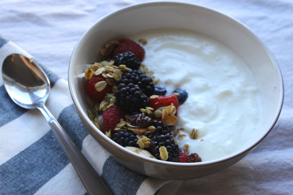 YOGURT AND FRUIT PICTURE