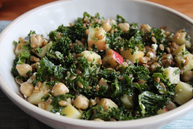 Kale, Chickpea & Farro Salad Zest Nutrition