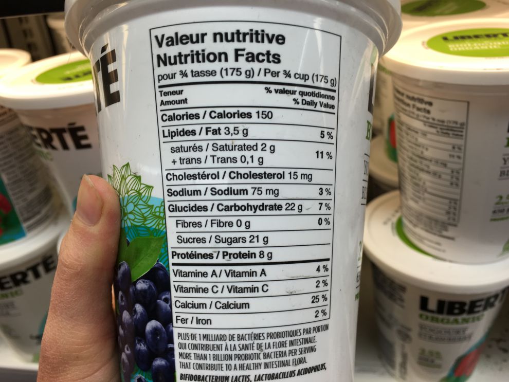 yogurt nutrition facts